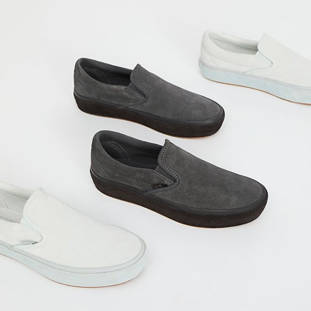 Vans Slip-On Suede Platform Sneakers
